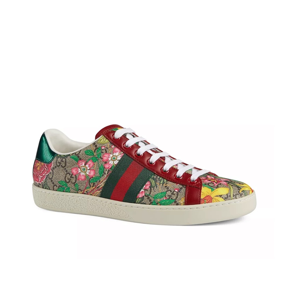 Gucci Women's Ace GG Flora Sneaker Size 7
